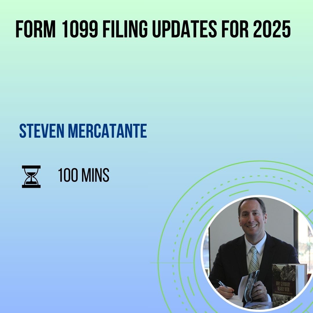 Form 1099 Filing Updates for 2025