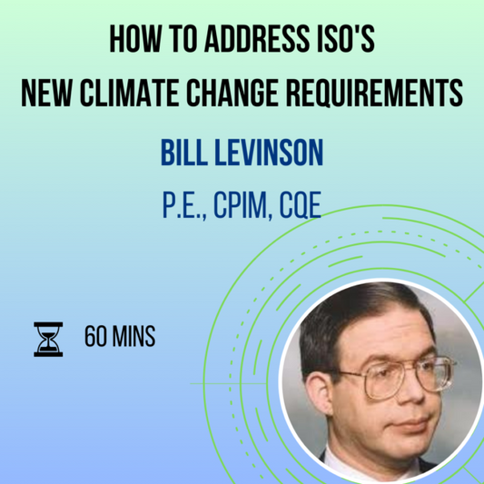 How to Address ISO's New Climate Change Requirements